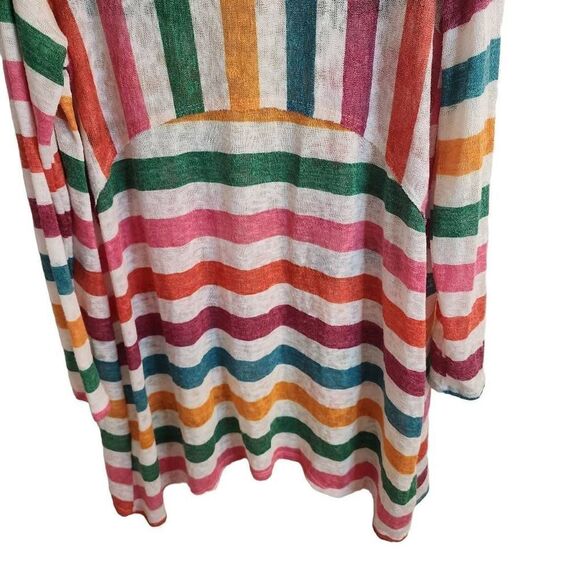 NWOT Andrée By Unit Medium Spring Striped Lightweight Cardigan - Picture 8 of 9